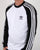 Adidas Originals Long Sleeve 3 Stripes T Shirt White/Black