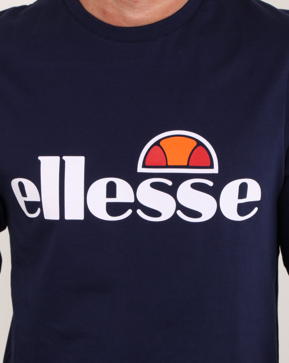 Ellesse Logo Long Sleeve T Shirt Navy
