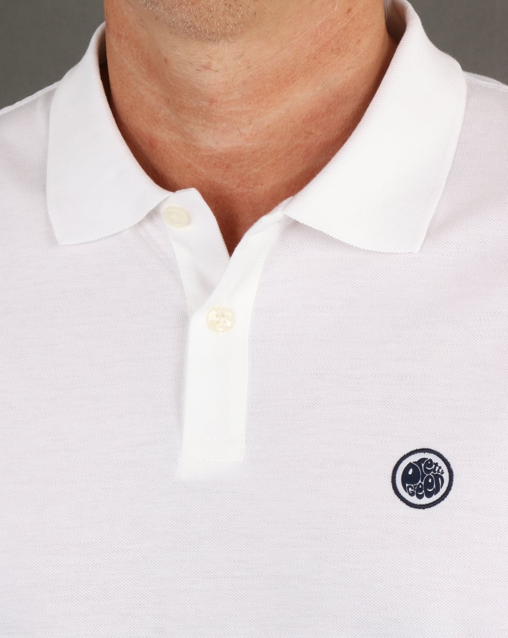 Pretty Green Hartford Langarm-Poloshirt Weiß