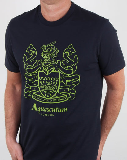 Aquascutum Aldis Wappen T-Shirt Marineblau