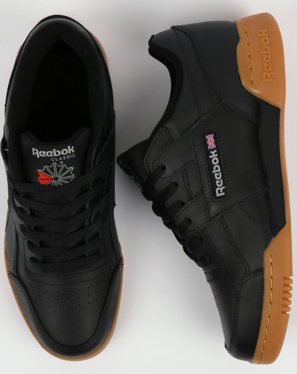 Reebok Workout Plus Trainers Black/Carbon/Gum