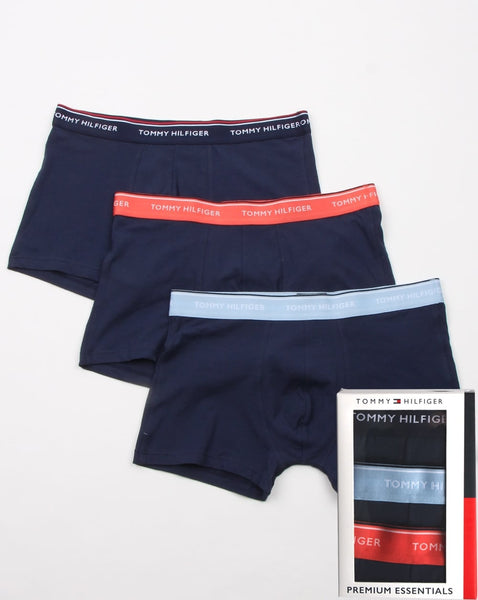 Tommy Hilfiger 3 Pack Boxers Navy/Sky/Coral