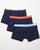 Tommy Hilfiger 3 Pack Boxers Navy/Sky/Coral