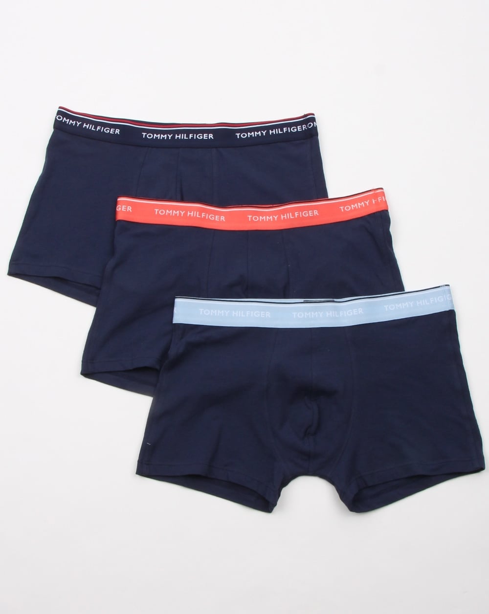 Tommy Hilfiger 3er-Pack Boxershorts Marineblau/Himmelblau/Koralle
