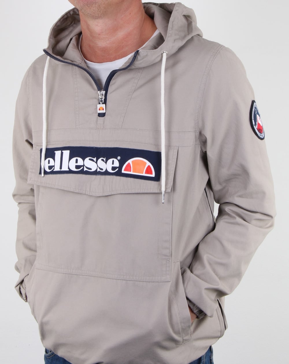 Ellesse Mont Canvas Jacket Grey Stone