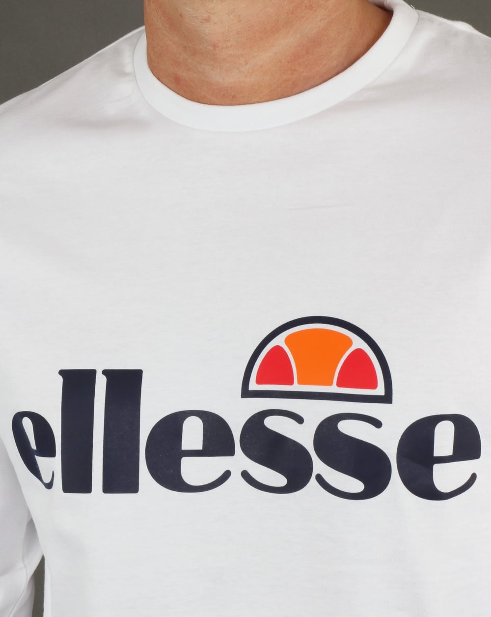 Ellesse – Langärmliges T-Shirt mit Logo in Weiß