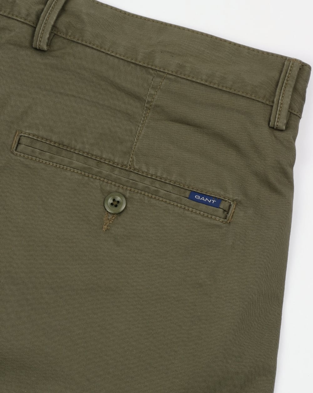 Gant – Lockere Twill-Shorts in Kalamatagrün
