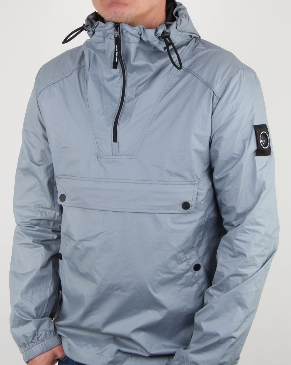 Marshall Artist Micro Ripstop Half Zip Jacket Sky