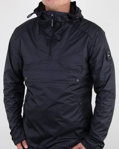 Marshall Artist Micro Ripstop-Jacke mit halbem Reißverschluss, Marineblau