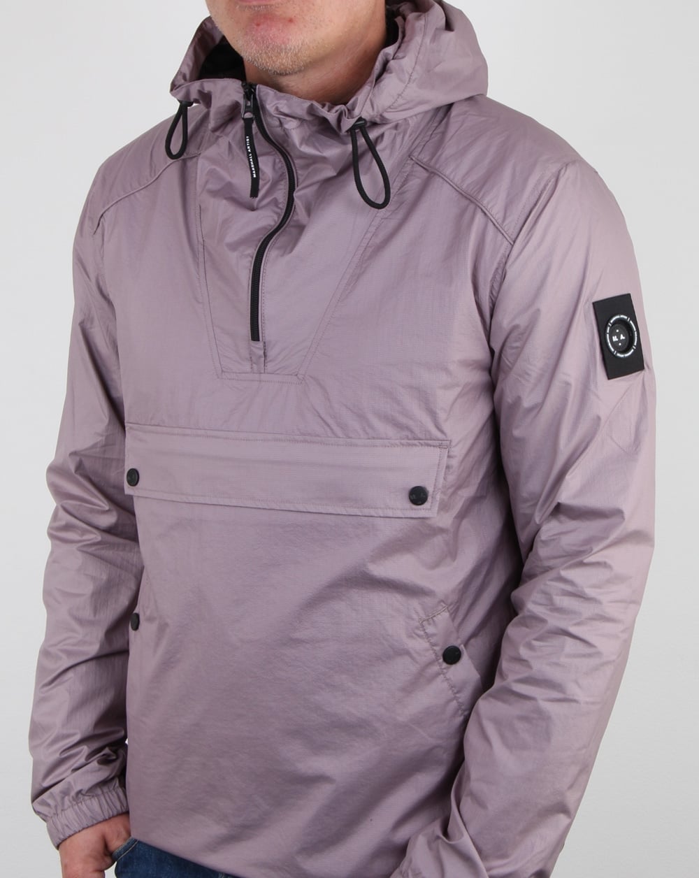 Marshall Artist Micro Ripstop Half Zip Jacket Pink
