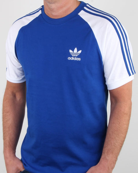 Adidas Originals 3 Stripes T Shirt Royal Blue