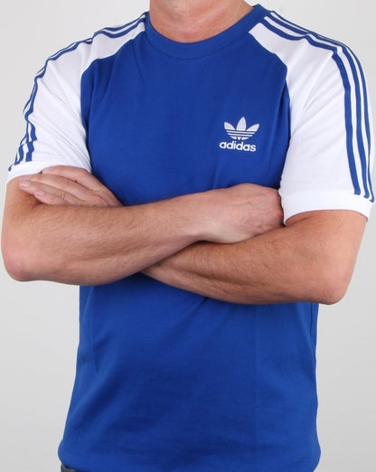 Adidas Originals 3-Streifen-T-Shirt Königsblau