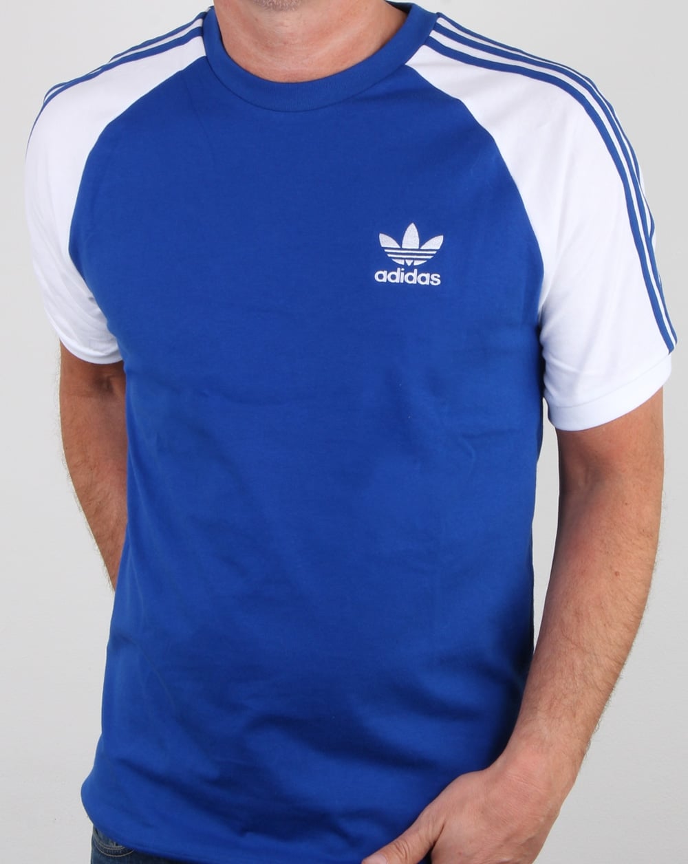 Adidas Originals 3-Streifen-T-Shirt Königsblau