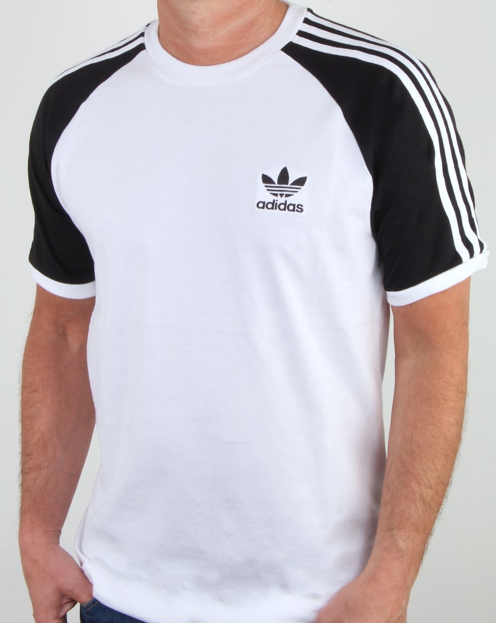 Adidas Originals 3-Streifen T-Shirt Weiß/Schwarz