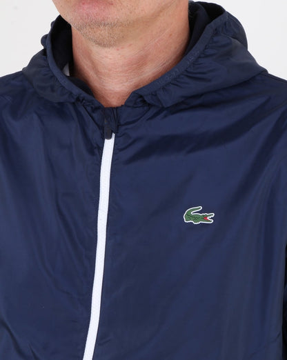 Lacoste Kapuzenjacke Navy/Weiß