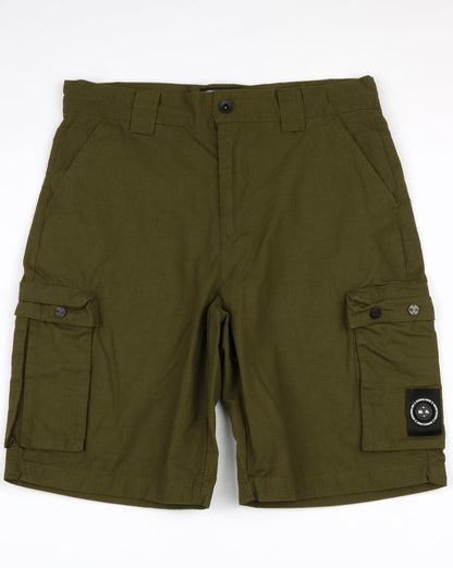 Marshall Artist – Ripstop-Cargo-Shorts im Kampfstil in Khaki