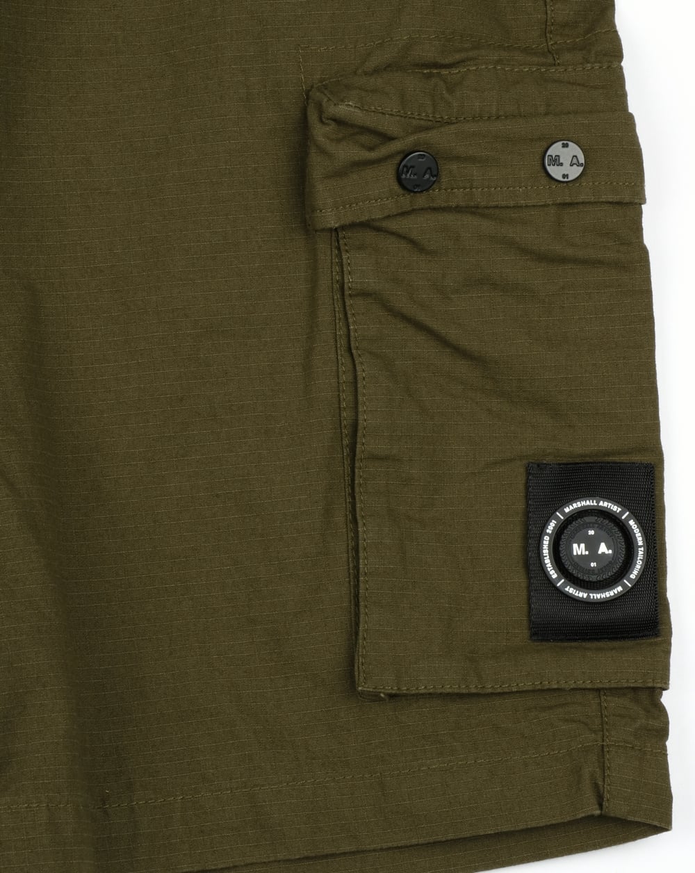 Marshall Artist – Ripstop-Cargo-Shorts im Kampfstil in Khaki