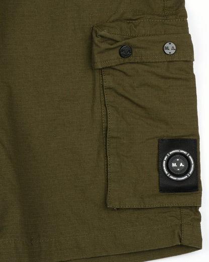 Marshall Artist – Ripstop-Cargo-Shorts im Kampfstil in Khaki