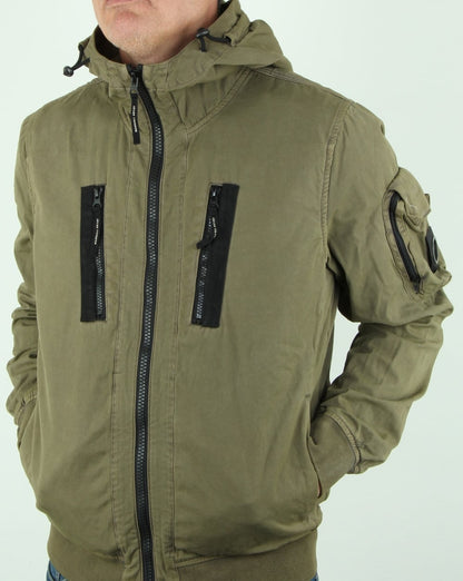 Marshall Artist – Garment Dyed Bomberjacke in Khaki