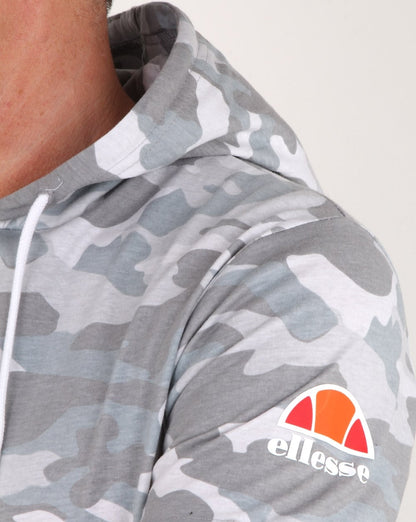 Ellesse – Arpreggiare – Kapuzen-T-Shirt in Grau