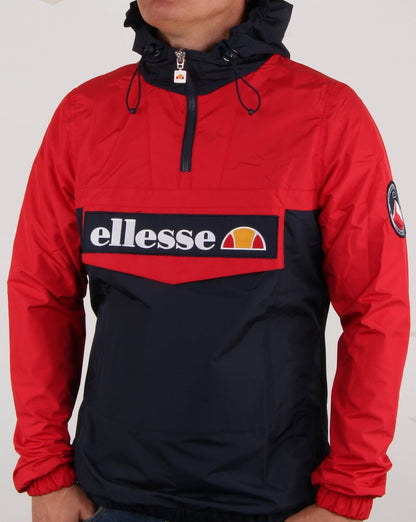 Ellesse – Überziehjacke mit Viertelreißverschluss, Marineblau/Rot