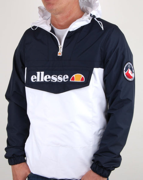 Ellesse Quarter Zip Overhead Jacket Navy/White