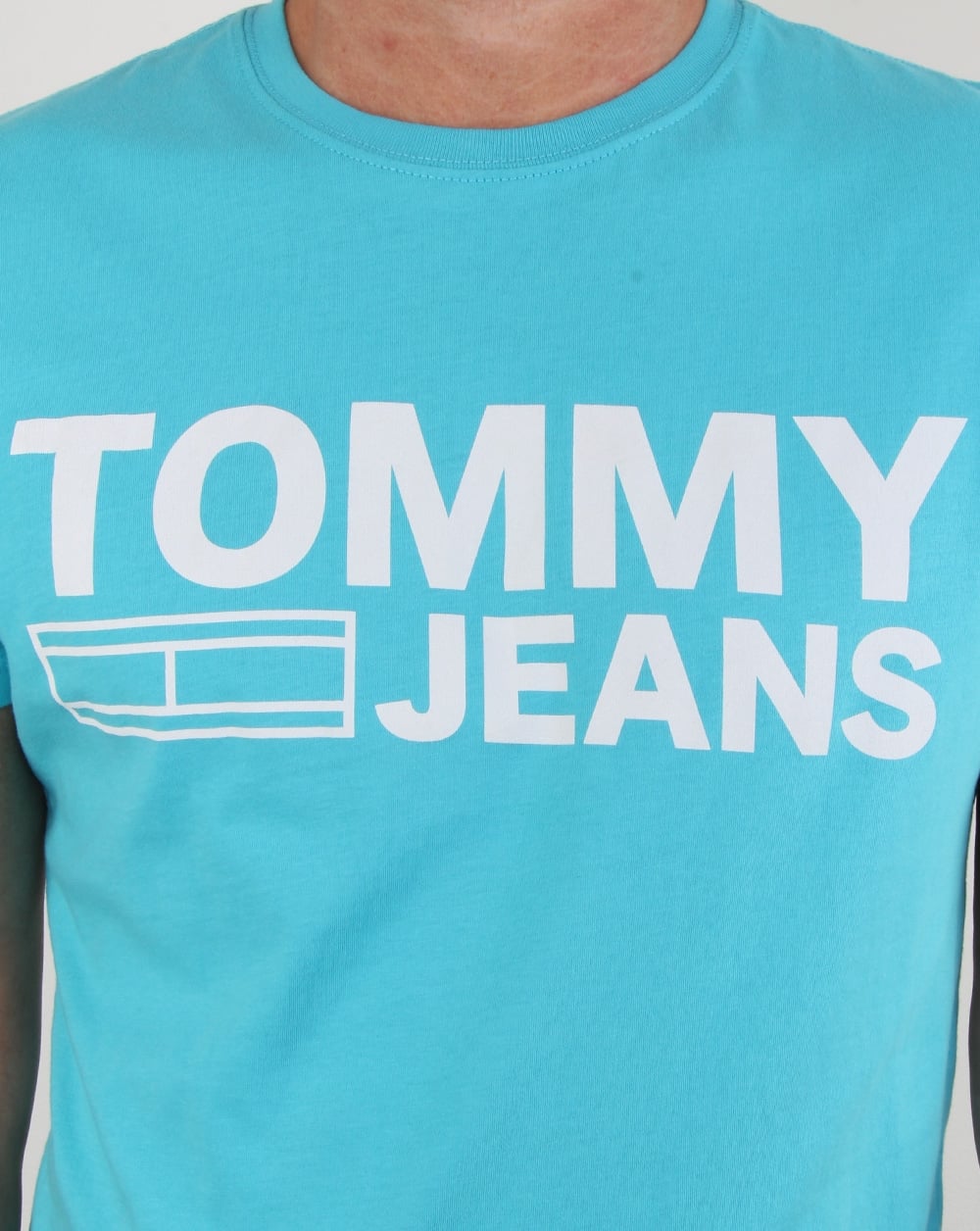 Tommy Hilfiger Logo T-Shirt Aquablau