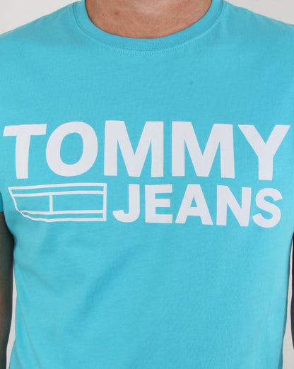 Tommy Hilfiger Logo T-Shirt Aquablau