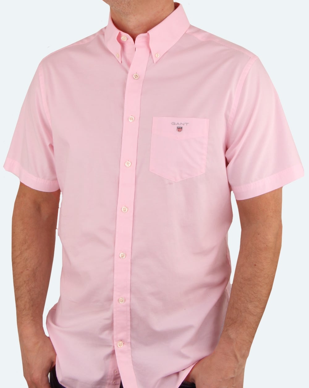 Gant Broadcloth Kurzarmhemd Rosa