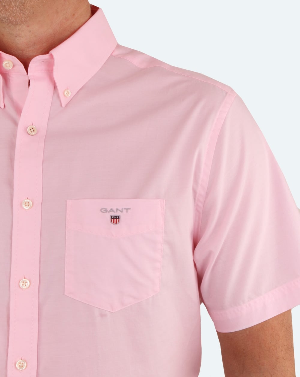 Gant Broadcloth Kurzarmhemd Rosa