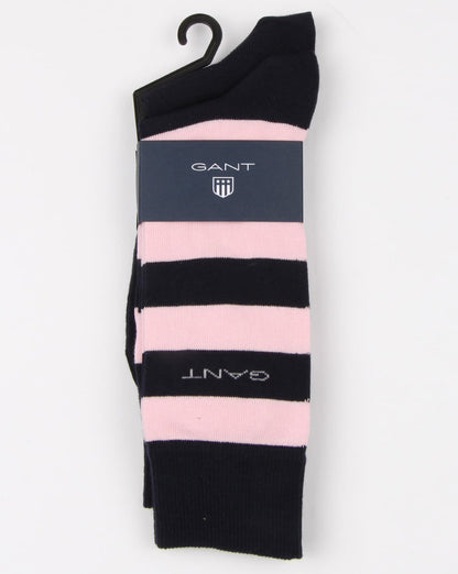 Gant – 2er-Pack Socken mit Streifen in Shadow Rose