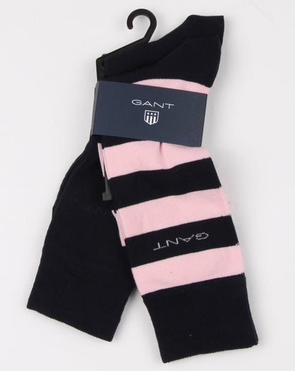 Gant – 2er-Pack Socken mit Streifen in Shadow Rose