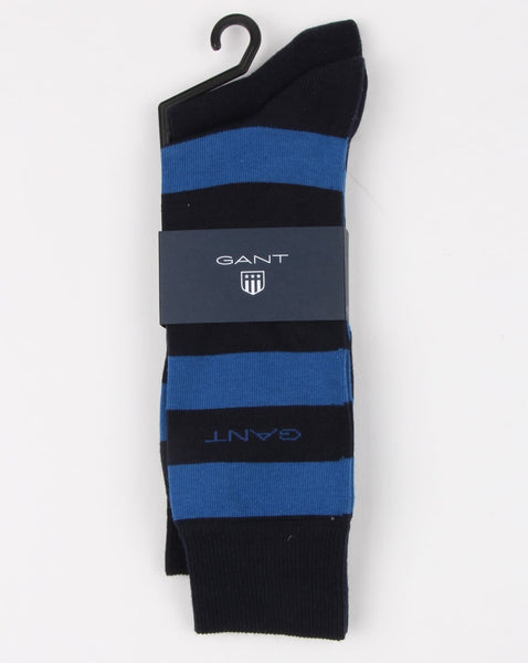 Gant 2 Pack Bar Stripe Socks Yale Blue