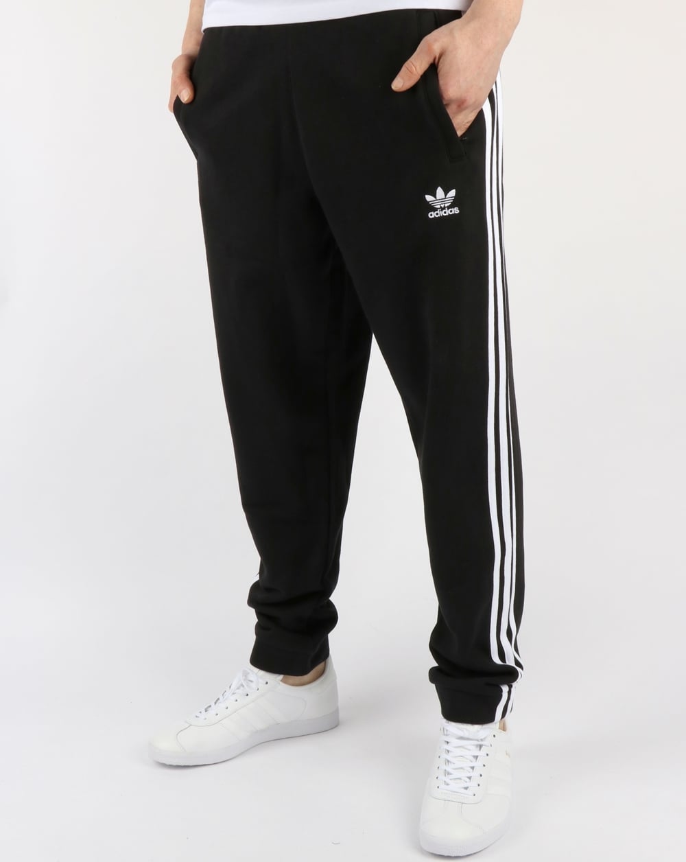Adidas Originals – Schwarze 3-Streifen-Trainingshose