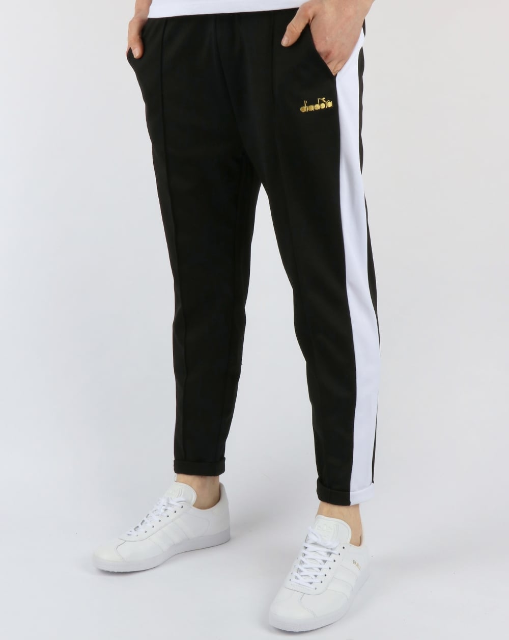 Diadora – 80er-Jahre-Shorts in Schwarz