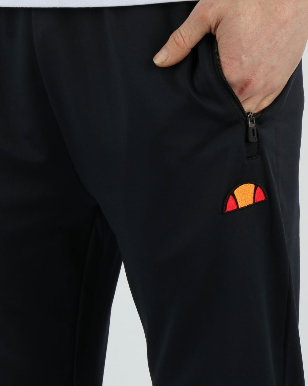 Ellesse – Schwarze Lauf-Trainingshose in Schwarz