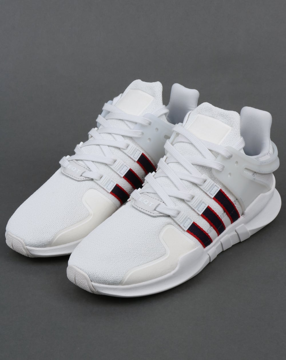 Adidas EQT Support ADV Turnschuhe Kristallweiß/Marineblau/Scharlachrot