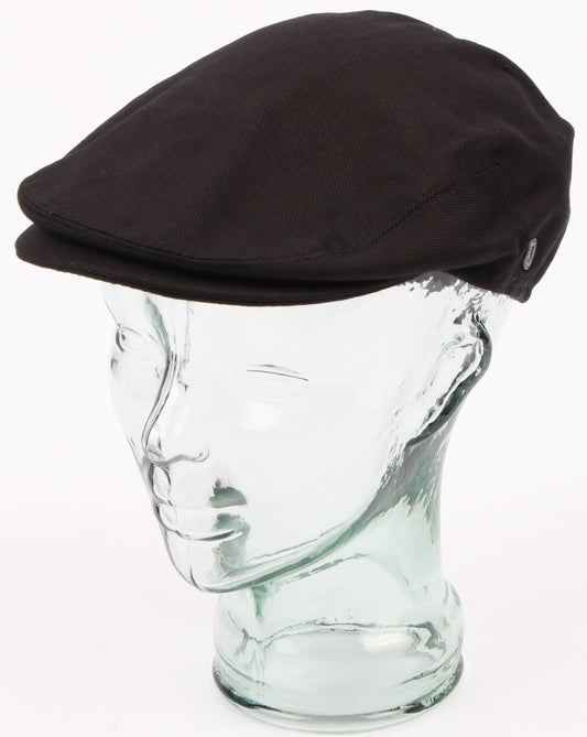 80s Casual Classics 80er Casual Classics Baumwoll Schiebermütze Schwarz