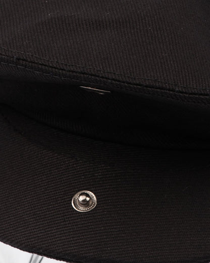 80er Casual Classics Baumwoll Schiebermütze Schwarz