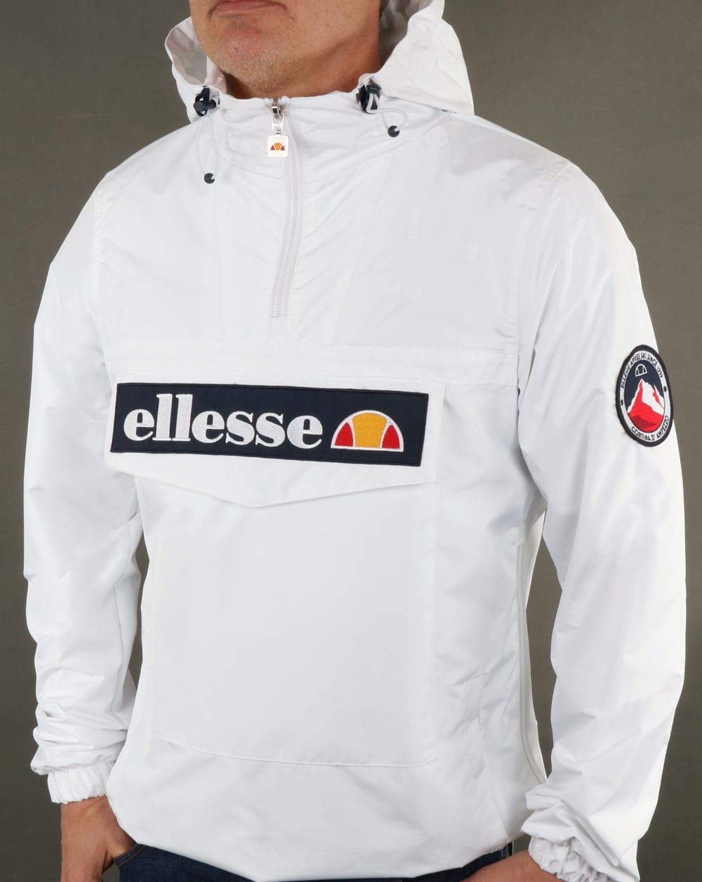 Ellesse Quarter Zip Overhead Jacket White