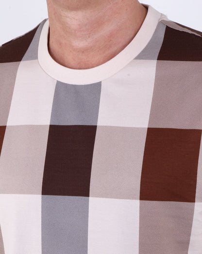 Aquascutum Kenneth Large Club Check T-Shirt Vicuna