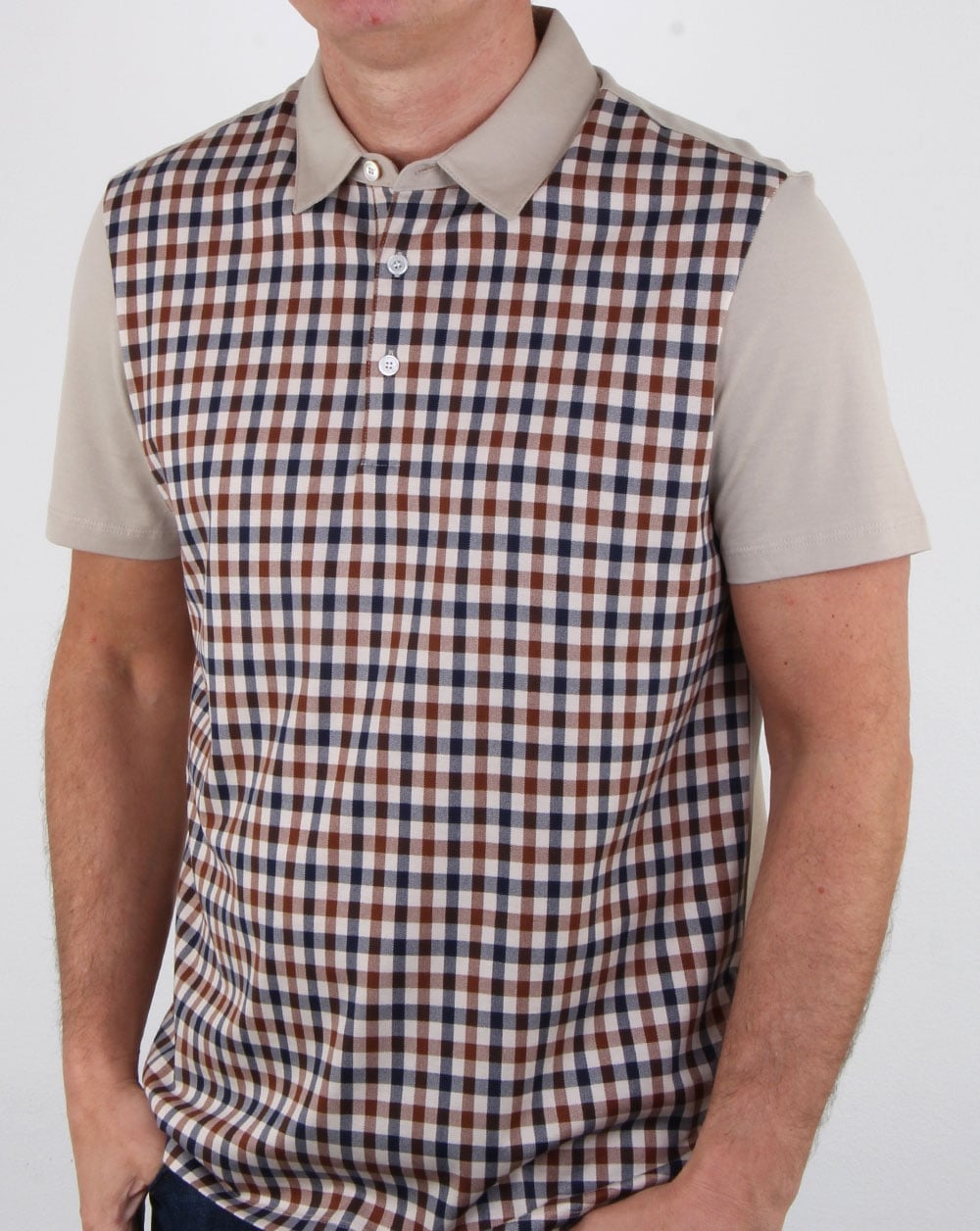 Aquascutum Dillon Club Check Poloshirt klassisches Vikunja