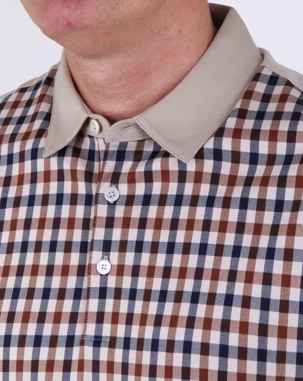 Aquascutum Dillon Club Check Poloshirt klassisches Vikunja