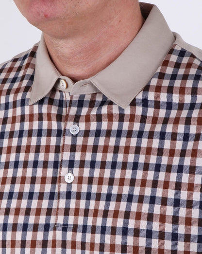 Aquascutum Dillon Club Check Poloshirt klassisches Vikunja