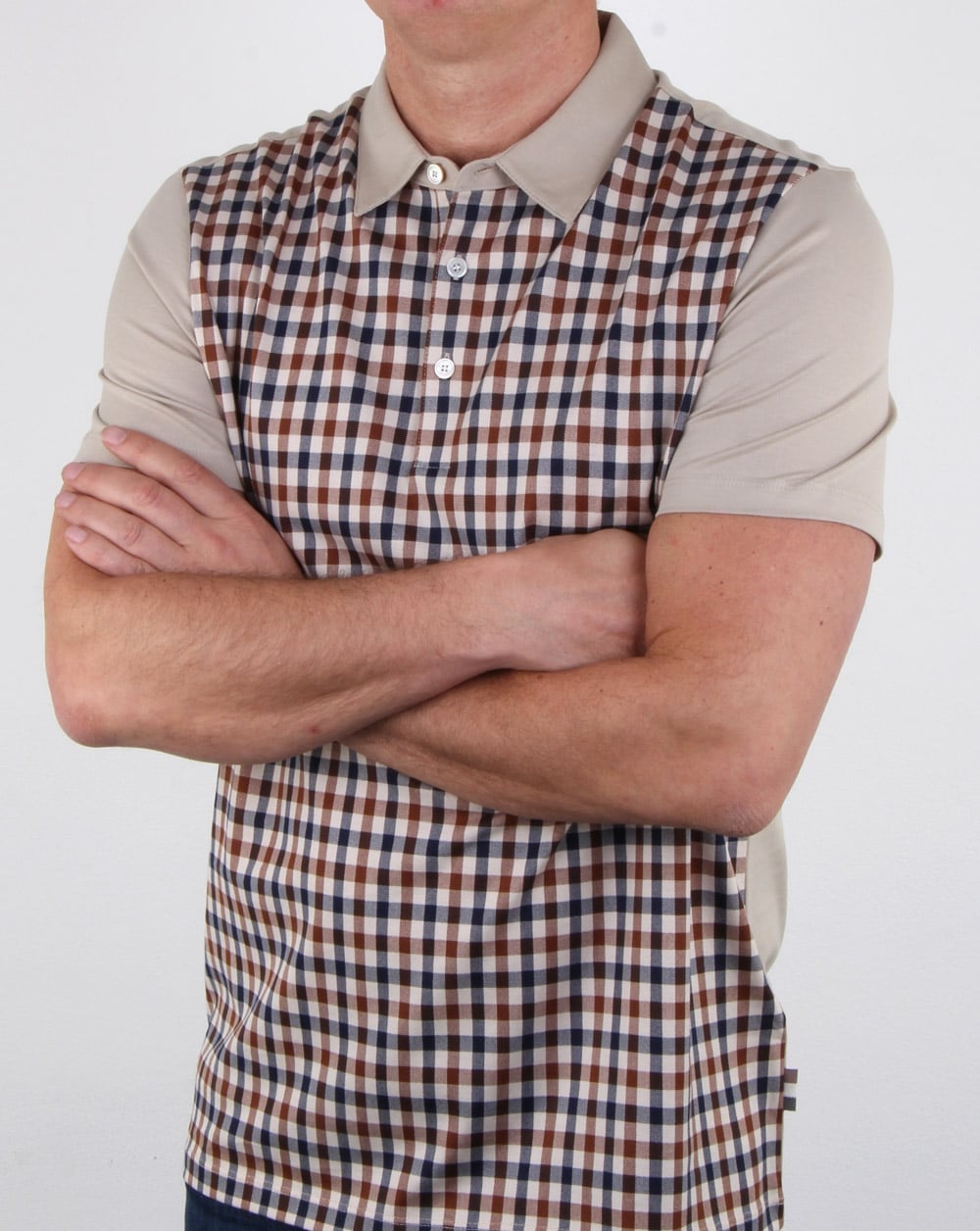 Aquascutum Dillon Club Check Poloshirt klassisches Vikunja