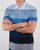 Aquascutum Romney Gradient Stripe Polo Shirt Blue