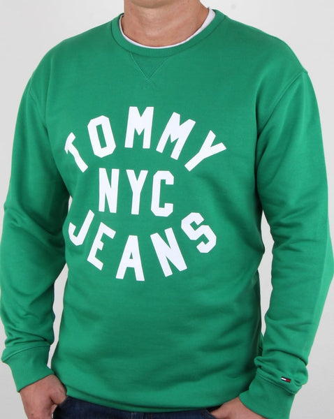 Tommy Hilfiger Nyc Logo Sweatshirt Jellybean Green