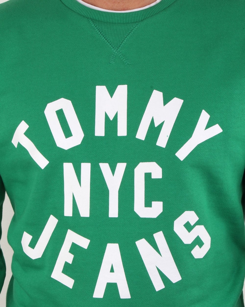 Tommy Hilfiger – Nyc-Logo-Sweatshirt in Jellybean-Grün
