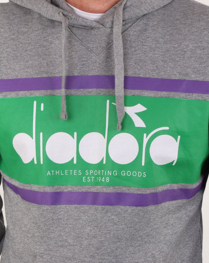 Diadora Spectra Hoodie Hellgrau/Hellsmaragdgrün