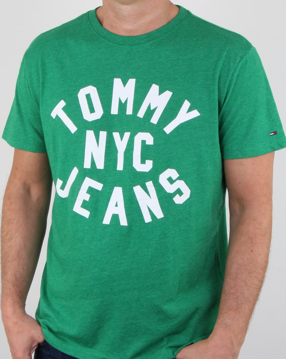 Tommy Hilfiger Nyc Logo T Shirt Jellybean Green